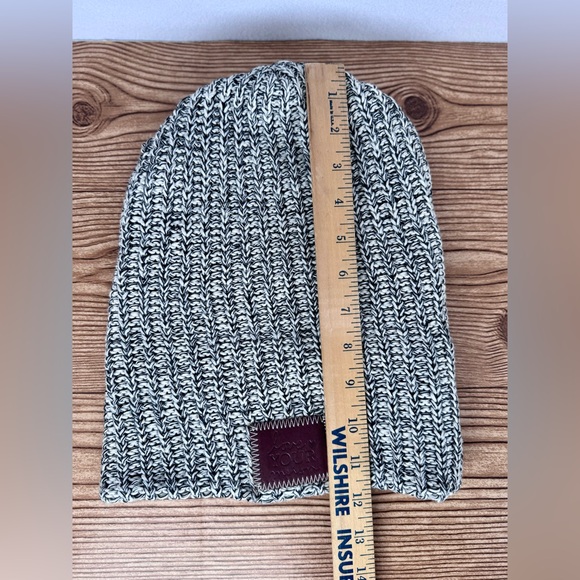 Women’s 💯 Cotton Love Your Melon Slouch Beanie Grey Black Winter Cap Hat - Picture 4 of 4